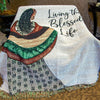 BLESSED LIFE Throw blanket