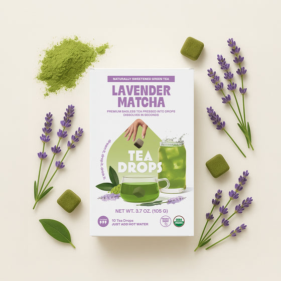 Lavender Matcha Tea Box – 10 Organic Tea Drops