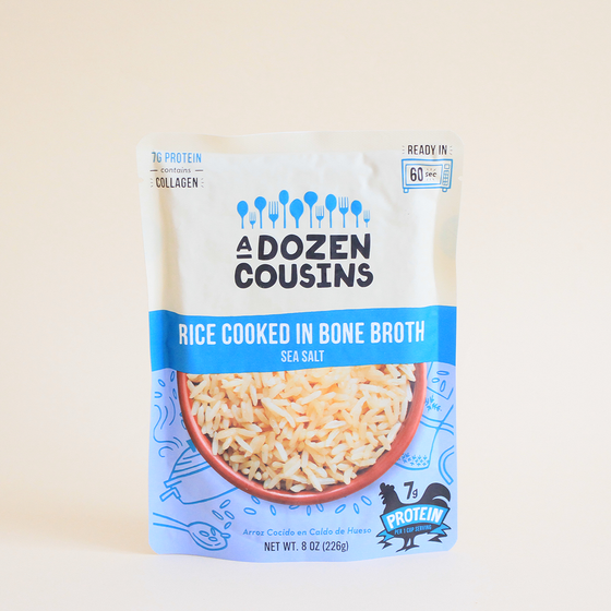 Classic Rice Cooked in Bone Broth, Sea Salt