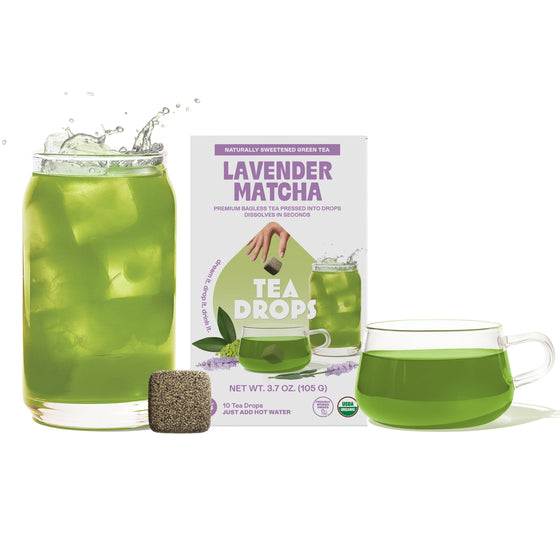 Lavender Matcha Tea Box – 10 Organic Tea Drops